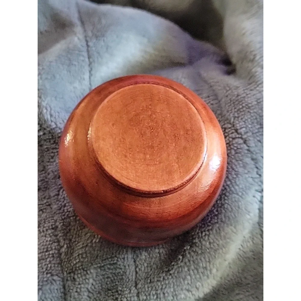 Hand‎ Carved Wooden Trinket  or Jewelry Box